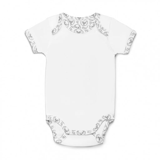 Short-sleeved PIMA Cotton Bodysuit-Bodysuit-Dear Eco-Newborn (56 cm)-White finished with Dear Eco Logo-Eko Kids