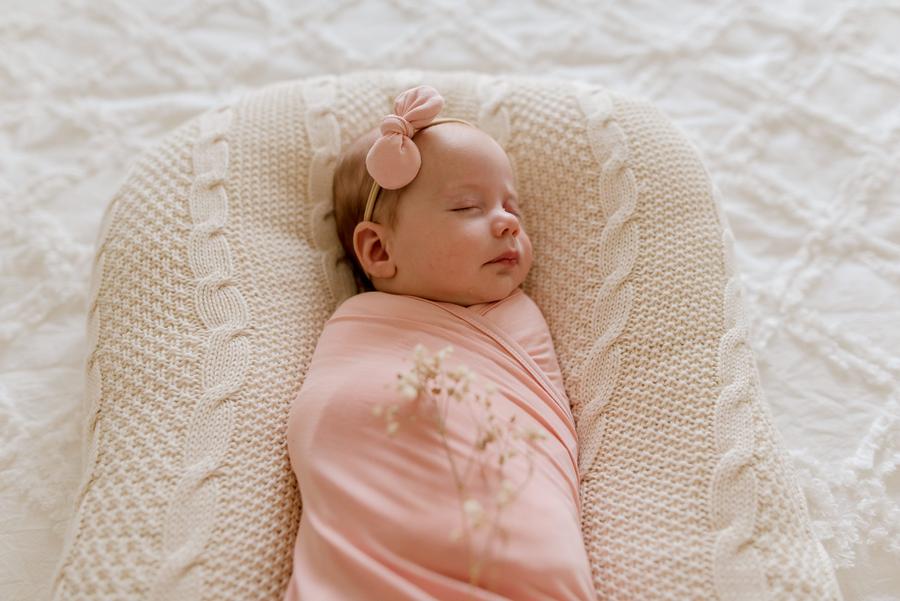 Bamboo Jersey Swaddle Wrap - Marshmallow Pink-Swaddle-Luna's Treasures-Eko Kids