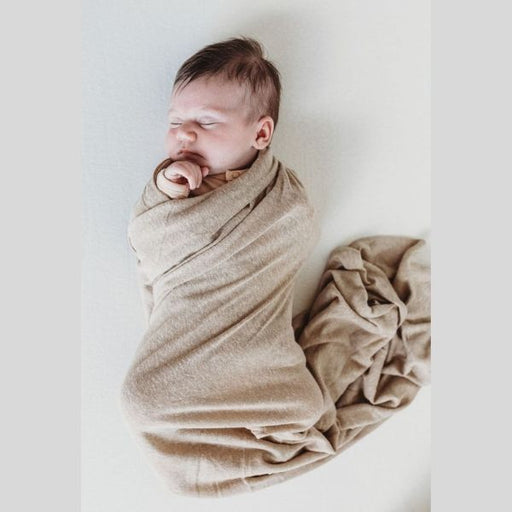 Bamboo Luxe Linen Jersey - Chai-Swaddle-Halo & Horns-Eko Kids