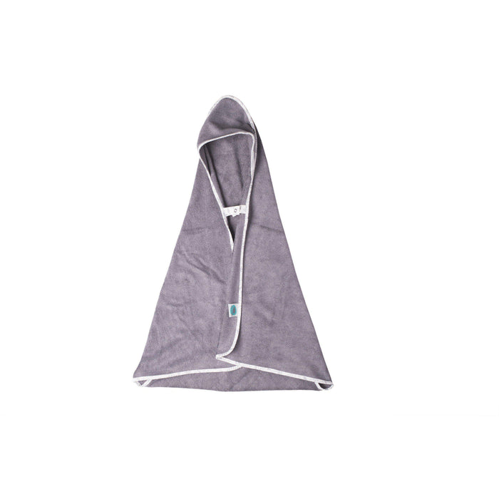 Bamboo Hooded Towel-Towel-Pink No More-Grey / Botanic-80 x 80 cm-Eko Kids