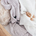 Diamond Knit Baby Blanket - Warm Grey-Blanket-Snuggle Hunny Kids-Eko Kids