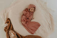 Elastic Newborn Gown - Mauve Rose-Knotted Gown-Luna's Treasures-Eko Kids