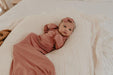 Elastic Newborn Gown - Mauve Rose-Knotted Gown-Luna's Treasures-Eko Kids
