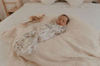 Elastic Newborn Gown - Wild Meadow (Neutral Petals)-Knotted Gown-Luna's Treasures-Eko Kids