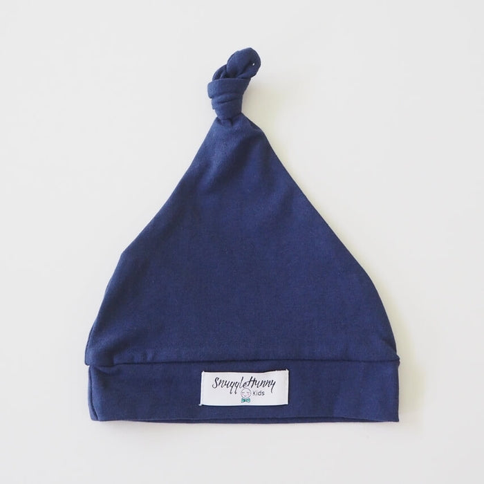 Knotted Beanie - Navy-Beanie-Snuggle Hunny Kids-Eko Kids