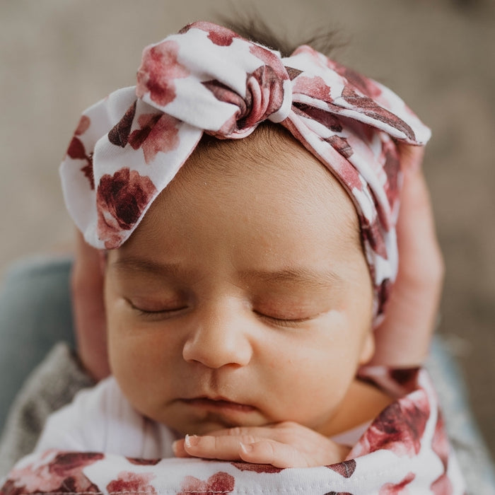 Cotton Jersey Topknot Headband - Fleur-Headband-Snuggle Hunny Kids-Eko Kids